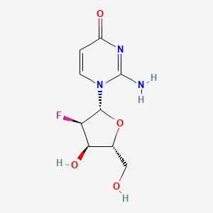 molecular formula C9H12FN3O4 B13432969 2-amino-1-[(2R,3R,4R,5R)-3-fluoro-4-hydroxy-5-(hydroxymethyl)oxolan-2-yl]pyrimidin-4-one 