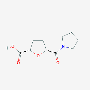 molecular formula C10H15NO4 B13433019 (2S,5R)-5-(pyrrolidine-1-carbonyl)oxolane-2-carboxylic acid 