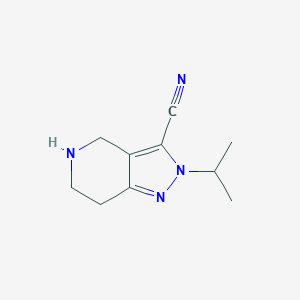 molecular formula C10H14N4 B13433025 2-isopropyl-4,5,6,7-tetrahydro-2H-pyrazolo[4,3-c]pyridine-3-carbonitrile 