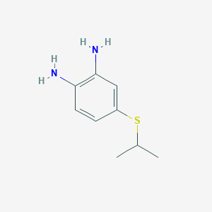 molecular formula C9H14N2S B13433052 4-[(1-Methylethyl)thio]-1,2-benzenediamine 
