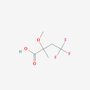molecular formula C6H9F3O3 B13433057 4,4,4-Trifluoro-2-methoxy-2-methylbutanoic acid 