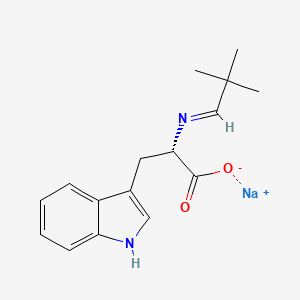 molecular formula C16H19N2NaO2 B13433087 sodium;(2S)-2-(2,2-dimethylpropylideneamino)-3-(1H-indol-3-yl)propanoate 