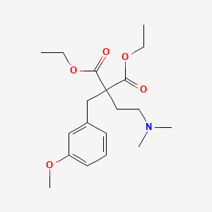 molecular formula C19H29NO5 B13433103 Diethyl [2-(Dimethylamino)ethyl][(3-methoxyphenyl)methyl]propanedioic Acid Ester 
