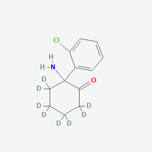 molecular formula C12H14ClNO B13433115 Norketamine-d8 