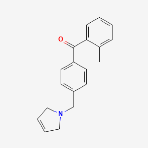 molecular formula C19H19NO B1343315 2-Methyl-4'-(3-pyrrolinomethyl) benzophenone CAS No. 898763-71-8