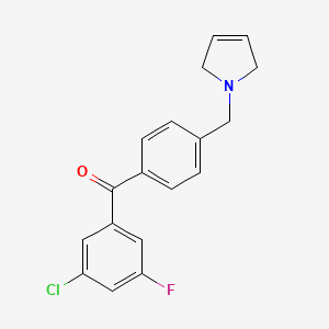 (3-Chloro-5-fluorophenyl)(4-((2,5-dihydro-1H-pyrrol-1-yl)methyl)phenyl)methanone