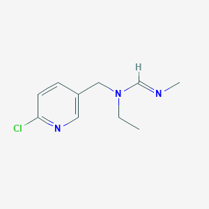 molecular formula C10H14ClN3 B13433184 N-[(6-chloropyridin-3-yl)methyl]-N-ethyl-N'-methylmethanimidamide 