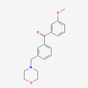 molecular formula C19H21NO3 B1343322 3-Methoxy-3'-morpholinomethyl benzophenone CAS No. 898765-07-6