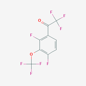 molecular formula C9H2F8O2 B13433232 1-[2,4-Difluoro-3-(trifluoromethoxy)phenyl]-2,2,2-trifluoroethanone 