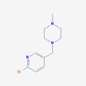 molecular formula C11H16BrN3 B1343336 1-((6-Bromopyridin-3-yl)methyl)-4-methylpiperazine CAS No. 364794-55-8