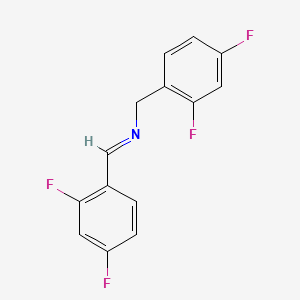molecular formula C14H9F4N B13433394 N-[(2,4-Difluorophenyl)methylene]-2,4-difluoro-benzenemethanamine 