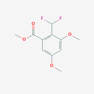 molecular formula C11H12F2O4 B13433442 Methyl 2-(difluoromethyl)-3,5-dimethoxybenzoate 