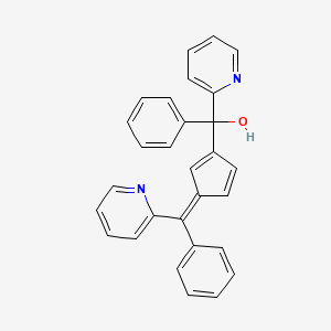 molecular formula C29H22N2O B13433469 phenyl-[(3Z)-3-[phenyl(pyridin-2-yl)methylidene]cyclopenta-1,4-dien-1-yl]-pyridin-2-ylmethanol 