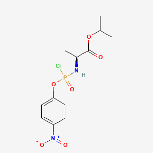 molecular formula C12H16ClN2O6P B13433485 propan-2-yl (2S)-2-[[chloro-(4-nitrophenoxy)phosphoryl]amino]propanoate 