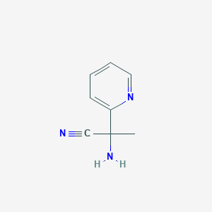 molecular formula C8H9N3 B134335 2-Amino-2-pyridin-2-ylpropanenitrile CAS No. 142554-58-3
