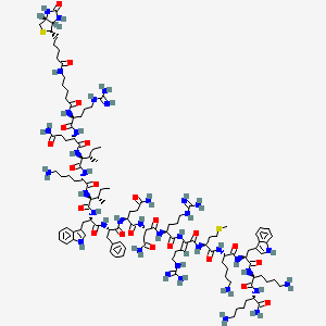 molecular formula C119H190N38O22S2 B13433503 Biotinyl-5-aminopentanoyl-antennapedia homeobox(43-58)amide 