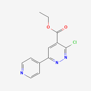 molecular formula C12H10ClN3O2 B13433551 Ethyl 3-chloro-6-(pyridin-4-yl)pyridazine-4-carboxylate 