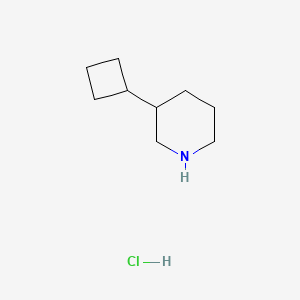 molecular formula C9H18ClN B13433566 3-Cyclobutylpiperidine hydrochloride 
