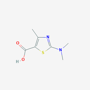 molecular formula C7H10N2O2S B1343360 2-(Dimethylamino)-4-methyl-1,3-thiazole-5-carboxylic acid CAS No. 162650-62-6