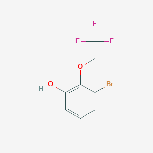 molecular formula C8H6BrF3O2 B13433609 3-Bromo-2-(2,2,2-trifluoroethoxy)phenol 