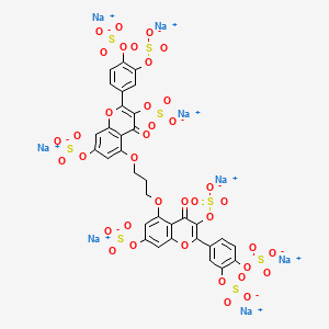 molecular formula C33H16Na8O38S8 B13433620 Octasodium;[2-(3,4-disulfonatooxyphenyl)-5-[3-[2-(3,4-disulfonatooxyphenyl)-4-oxo-3,7-disulfonatooxychromen-5-yl]oxypropoxy]-4-oxo-3-sulfonatooxychromen-7-yl] sulfate 