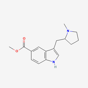 molecular formula C16H20N2O2 B13433632 Methyl 3-((1-methylpyrrolidin-2-yl)methyl)-1H-indole-5-carboxylate CAS No. 1956382-01-6