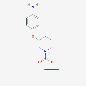 molecular formula C16H24N2O3 B1343364 tert-Butyl 3-(4-aminophenoxy)piperidine-1-carboxylate CAS No. 643087-95-0