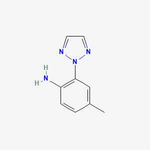 molecular formula C9H10N4 B13433674 4-methyl-2-(2H-1,2,3-triazol-2-yl)aniline 