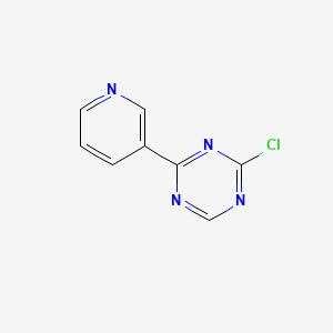 molecular formula C8H5ClN4 B1343368 2-Chloro-4-pyridin-3-yl-1,3,5-triazine CAS No. 1053656-03-3