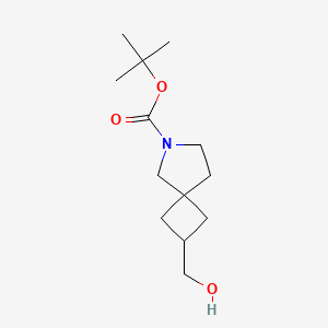 molecular formula C13H23NO3 B1343376 tert-Butyl 2-(hydroxymethyl)-6-azaspiro[3.4]octane-6-carboxylate CAS No. 203662-48-0