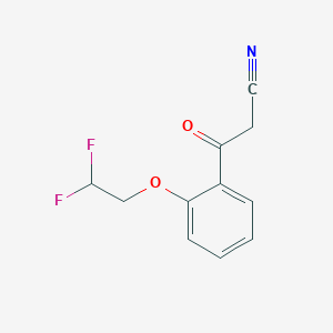molecular formula C11H9F2NO2 B13433761 2-(2,2-Difluoroethoxy)benzoylacetonitrile 