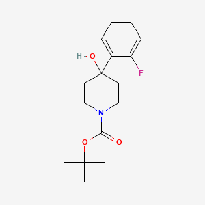 molecular formula C16H22FNO3 B1343378 tert-Butyl 4-(2-fluorophenyl)-4-hydroxypiperidine-1-carboxylate CAS No. 403806-35-9