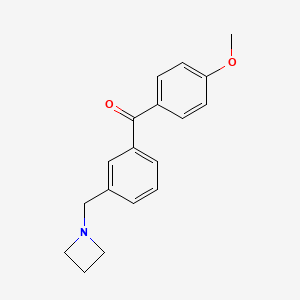 molecular formula C18H19NO2 B1343382 3-Azetidinomethyl-4'-methoxybenzophenone CAS No. 898771-34-1