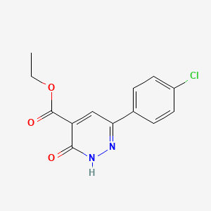molecular formula C13H11ClN2O3 B13433838 Ethyl 6-(4-chlorophenyl)-3-oxo-2,3-dihydropyridazine-4-carboxylate 