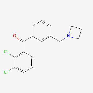 molecular formula C17H15Cl2NO B1343384 3'-Azetidinomethyl-2,3-dichlorobenzophenone CAS No. 898772-06-0