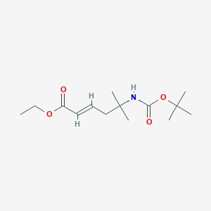 molecular formula C14H25NO4 B13433875 Ethyl (2E)-5-(tert-butoxycarbonylamino)5-methylhex-2-enoate 