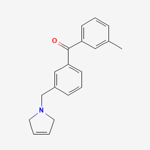 molecular formula C19H19NO B1343398 3-甲基-3'-(3-吡咯啉甲基)苯甲酮 CAS No. 898789-61-2