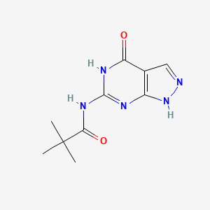 molecular formula C10H13N5O2 B13434002 N-(4-Hydroxy-1H-pyrazolo[3,4-d]pyrimidin-6-yl)pivalamide 