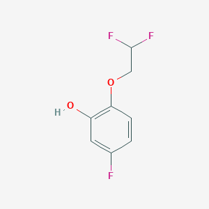 molecular formula C8H7F3O2 B13434007 5-Fluoro-2-(2,2-difluoroethoxy)phenol 