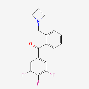 B1343403 2'-Azetidinomethyl-3,4,5-trifluorobenzophenone CAS No. 898755-38-9