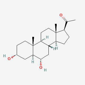 molecular formula C21H34O3 B13434040 (3alpha,5alpha,6alpha)-3,6-Dihydroxy-pregnan-20-one 