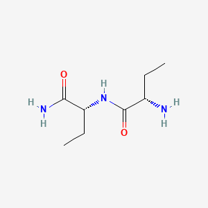 molecular formula C8H17N3O2 B13434080 (2R)-2-[(2S)-2-Aminobutanamido]butanamide 