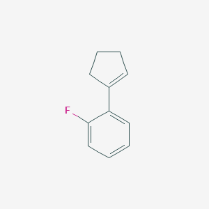 molecular formula C11H11F B13434089 1-(Cyclopent-1-en-1-yl)-2-fluorobenzene CAS No. 166878-51-9
