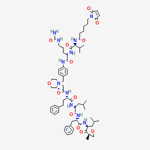 molecular formula C68H96N11O13+ B13434096 MC-Val-Cit-PAB-carfilzomib iodide 