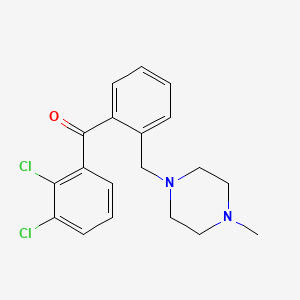 molecular formula C19H20Cl2N2O B1343411 2,3-Dichloro-2'-(4-methylpiperazinomethyl) benzophenone CAS No. 898762-30-6
