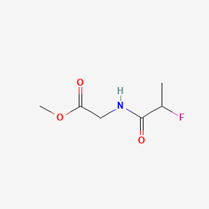 molecular formula C6H10FNO3 B13434110 Methyl 2-(2-fluoropropanoylamino)acetate 