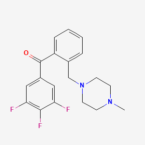 molecular formula C19H19F3N2O B1343412 2'-(4-Methylpiperazinomethyl)-3,4,5-trifluorobenzophenone CAS No. 898762-54-4