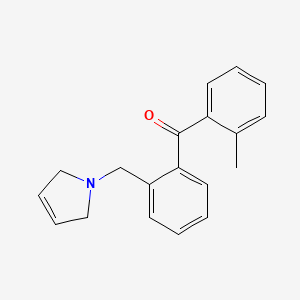 molecular formula C19H19NO B1343413 2-Methyl-2'-(3-pyrrolinomethyl) benzophenone CAS No. 898762-79-3