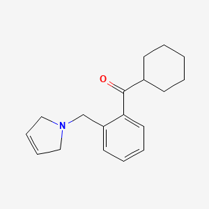 molecular formula C18H23NO B1343416 Cyclohexyl(2-((2,5-dihydro-1H-pyrrol-1-yl)methyl)phenyl)methanone CAS No. 898763-94-5