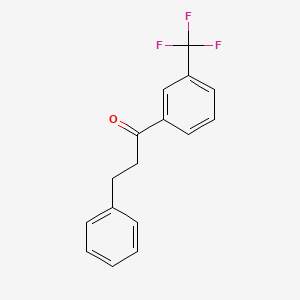 molecular formula C16H13F3O B1343421 3-Phenyl-3'-trifluoromethylpropiophenone CAS No. 67082-01-3